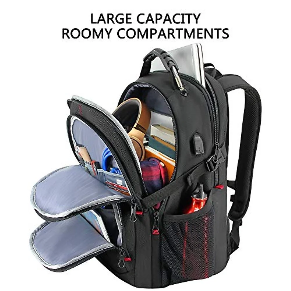 KROSER Travel Laptop Backpack 17.3 Inch XL Computer Backpack-Black - Picture 3 of 10
